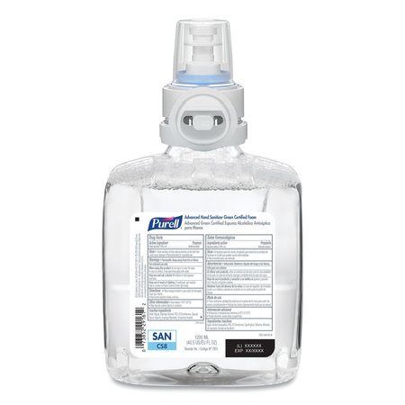 PURELL Green Certified Advanced Refreshing Foam Hand Sanitizer, For CS8, 1,200 mL, Fragrance-Free, 2PK 7851-02